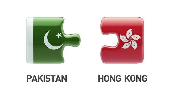 Pakistan Hong Kong  Puzzle Concept — Stock Photo, Image