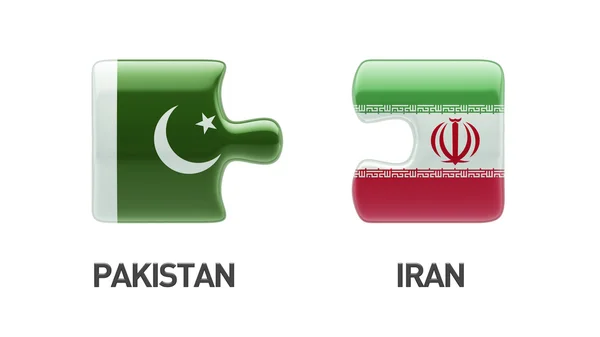 Pakistan Iran  Puzzle Concept — Stock Photo, Image