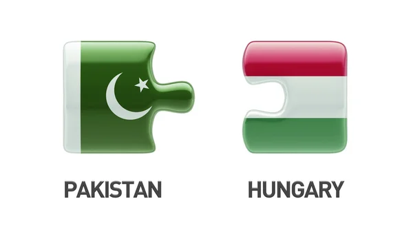 Pakistan Hungary  Puzzle Concept — Stock Photo, Image
