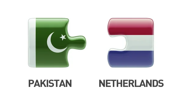 Pakistán Países Bajos Puzzle Concepto — Foto de Stock