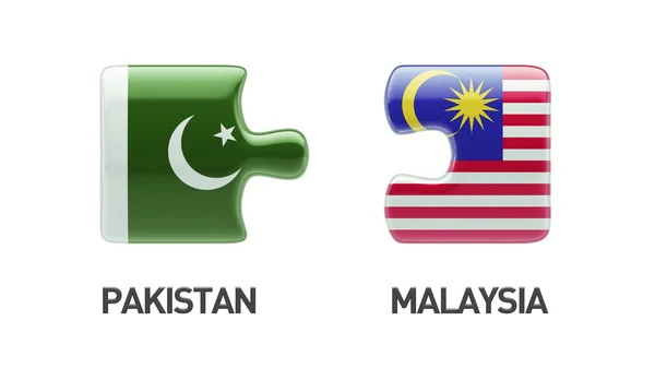 Pakistán Malasia Puzzle Concepto — Foto de Stock