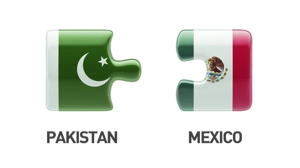 Pakistan Mexico Puzzle Concept — Stock Photo, Image