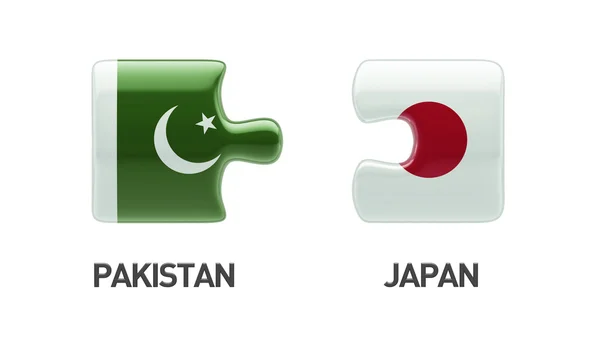 Pakistan Japonii logiczne pojęcia — Zdjęcie stockowe