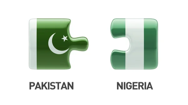 Pakistan Nigeria  Puzzle Concept — Stock Photo, Image