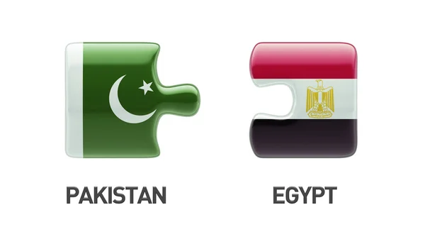 Pakistán Egipto Puzzle Concepto — Foto de Stock