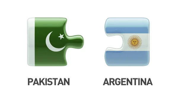 Pakistán Argentina Puzzle Concepto — Foto de Stock