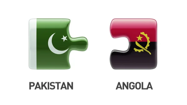 Pakistán Angola Puzzle Concepto — Foto de Stock