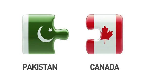 Pakistán Canadá Puzzle Concepto — Foto de Stock