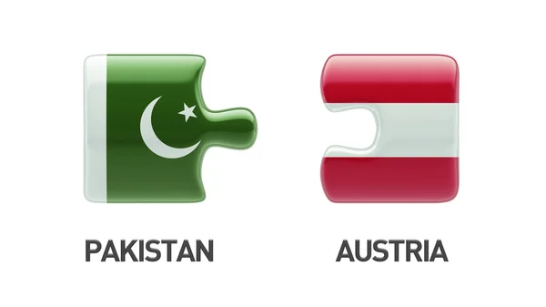 Pakistan Austria  Puzzle Concept — Stock Photo, Image