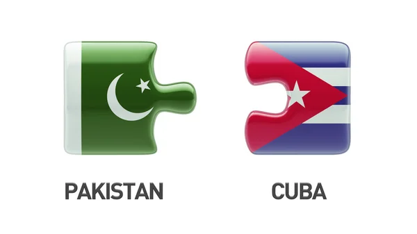 Pakistan Cuba  Puzzle Concept — Stock Photo, Image