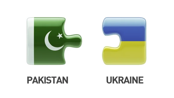 Pakistán Ucrania Puzzle Concepto — Foto de Stock