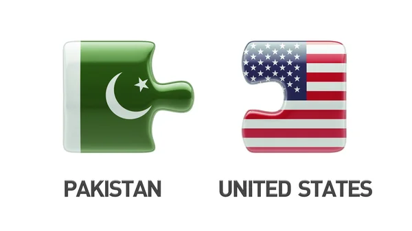Pakistan United States  Puzzle Concept — Stock Photo, Image