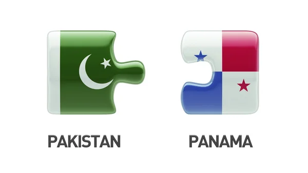 巴拿马巴基斯坦拼图概念 — 图库照片