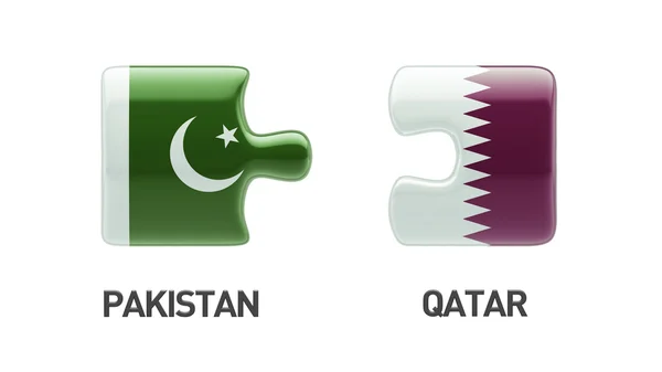 Qatar Pakistan  Puzzle Concept — Stock Photo, Image