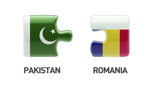 Romania Pakistan  Puzzle Concept — Stock Photo, Image