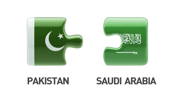 Arabia Saudita Pakistán Puzzle Concepto —  Fotos de Stock