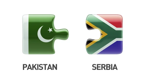 South Africa Pakistan  Puzzle Concept — Stock Photo, Image