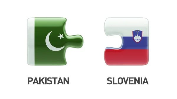 Slowenien Pakistan Puzzle-Konzept — Stockfoto