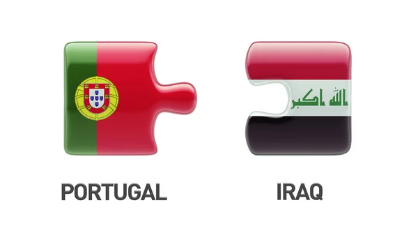 Portugal Irak puzzel Concept — Stockfoto