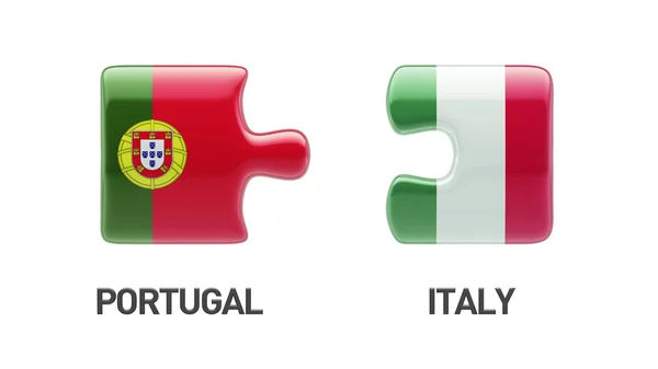 Portugal Italy  Puzzle Concept — Stock Photo, Image