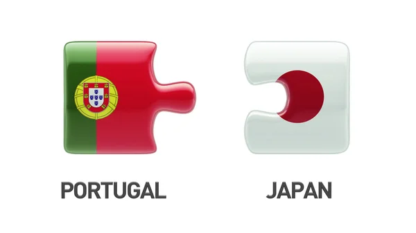 Portugal Japan puzzel Concept — Stockfoto