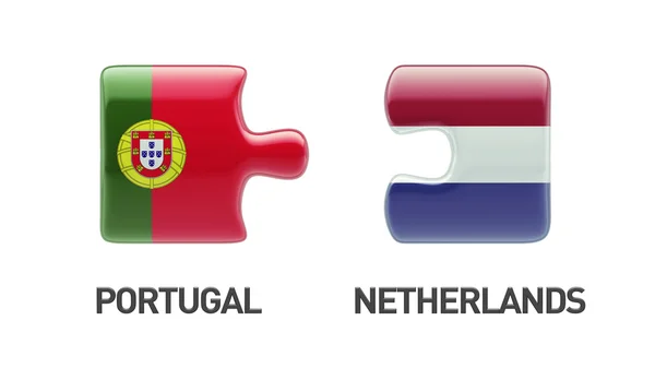 Portugalia Holandia logiczne pojęcia — Zdjęcie stockowe