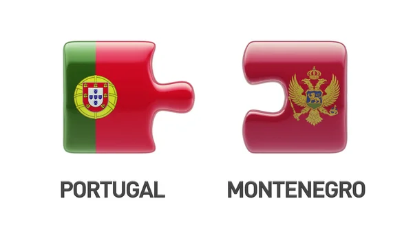 Conceito de quebra-cabeça de Montenegro de Portugal — Fotografia de Stock