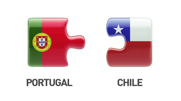 Portugal Chile  Puzzle Concept — Stock Photo, Image