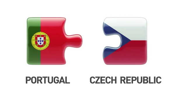 Portugal República Checa Puzzle Concept — Fotografia de Stock