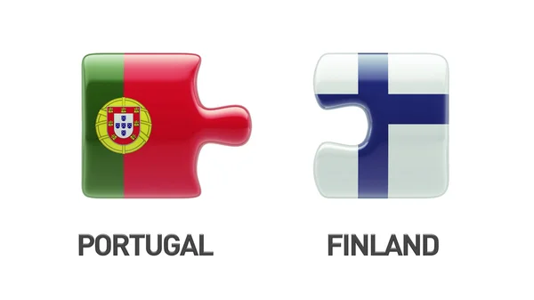 Portugal Finland puzzel Concept — Stockfoto