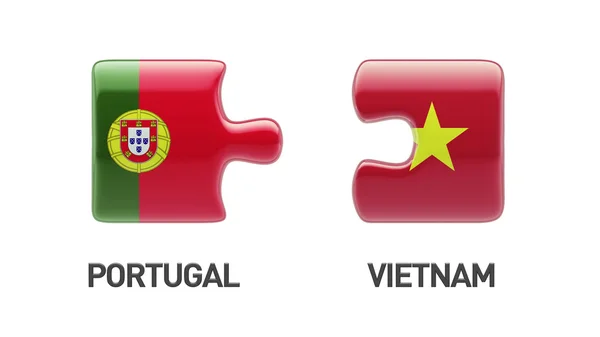 Portugal Vietnam puzzel Concept — Stockfoto