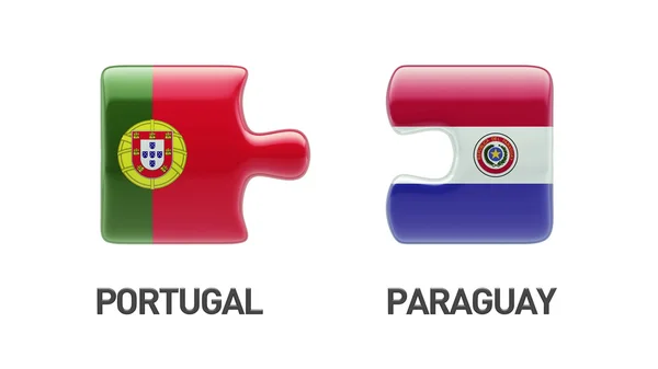 Paraguay Portugal  Puzzle Concept — Stock Photo, Image