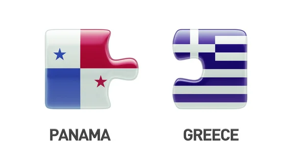 Panama Griekenland puzzel Concept — Stockfoto