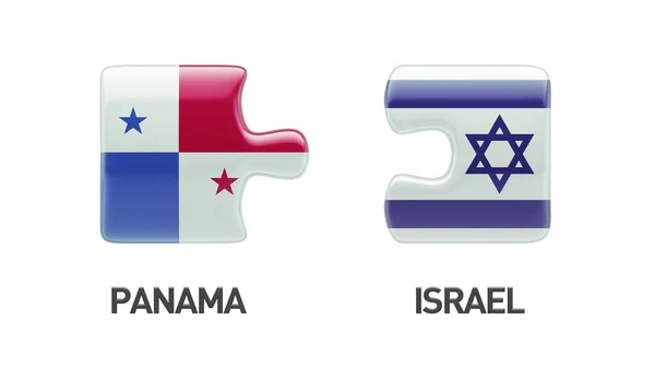 Panama Israel  Puzzle Concept — Stock Photo, Image
