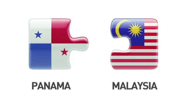 Panama Maleisië puzzel Concept — Stockfoto