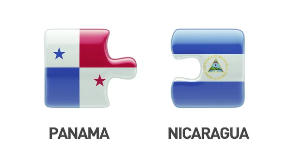 Panama Nicaragua  Puzzle Concept — Stock Photo, Image