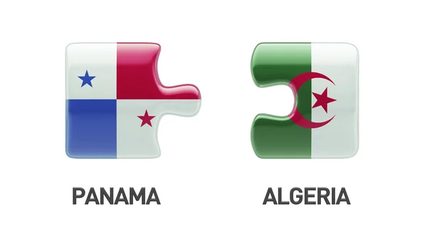 Panama Algeria  Puzzle Concept — Stock Photo, Image