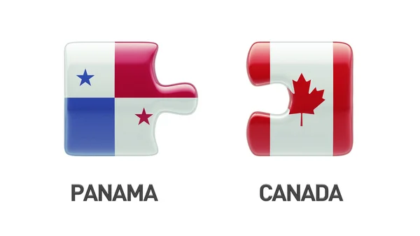 Panama Canada  Puzzle Concept — Stock Photo, Image