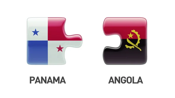 パナマ アンゴラ パズル コンセプト — ストック写真