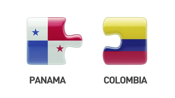 Panama Kolumbia logiczne pojęcia — Zdjęcie stockowe