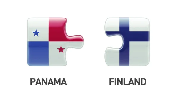 巴拿马芬兰拼图概念 — 图库照片