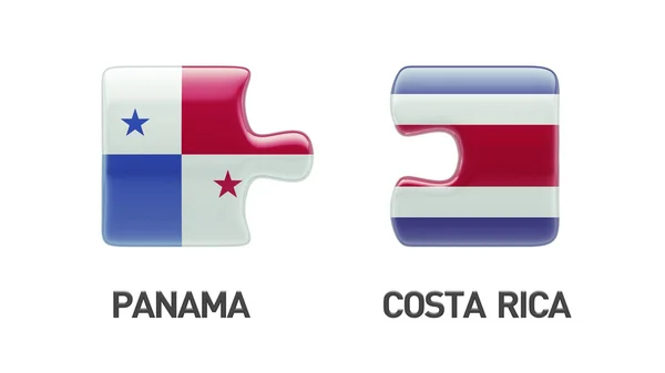 Panama Costa Rica Puzzle Concept — Stock Photo, Image