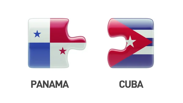 Panamá Cuba Puzzle Concept — Fotografia de Stock