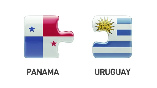 Panama Uruguay puzzel Concept — Stockfoto