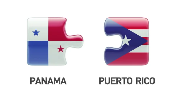 Puerto Rico Panama puzzel Concept — Stockfoto