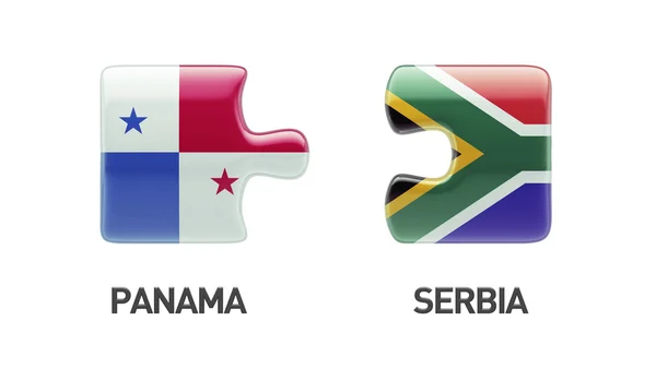 South Africa Panama  Puzzle Concept — Stock Photo, Image