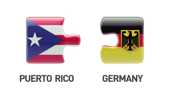 Puerto Rico Németország nehézség koncepció — Stock Fotó