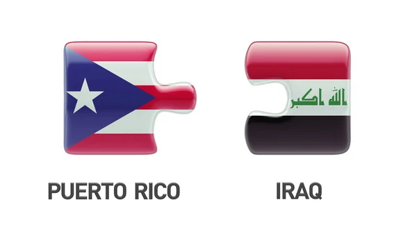 Puerto Rico Iraq  Puzzle Concept — Stock Photo, Image