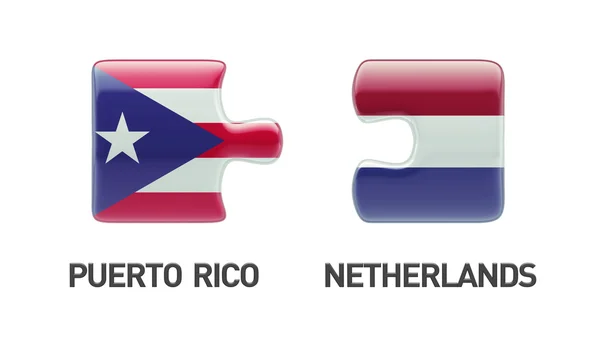 Puerto Rico Holandia logiczne pojęcia — Zdjęcie stockowe