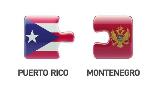 Puerto Rico Montenegro Puzzle Concept — Stock Photo, Image